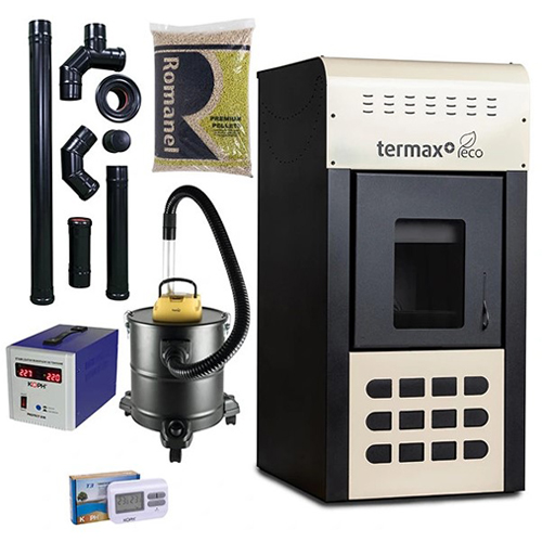 Centrala Cu Peleti de 30 kW, Termax Compact, Volum Buncar Peleti 90 Kg